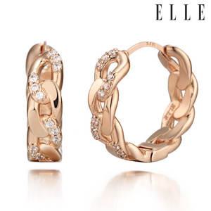 [엘르주얼리] 14K 하프큐빅 원터치 귀걸이 (gold pin) ELGPEE370