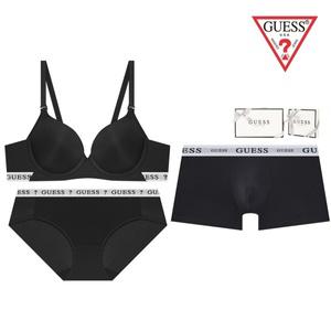 [롯데백화점]게스 25SS 노와이어 커플속옷세트 블랙 GEWBR162GEWBP162GEMDR163BK