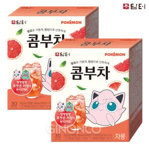 담터 포켓몬 콤부차 자몽 30T x2 제로슈거 탄산