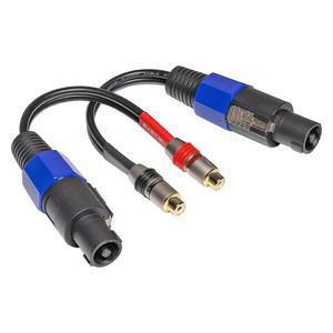 WJSTN Speakon to RCA 케이블 수 - 암 스피커 어댑터 12AWG 와이어 15.2cm(6인치) 2팩 553584