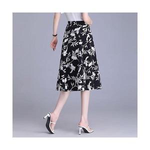 여성 데일리 쉬폰 스커트 아이스 플라워 A라인 여름 드롭핏 슬림핏 스포M2