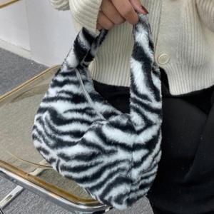 여자 호피 미니백 레오파드 퍼 손 가방 토트백