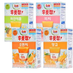 Dole 돌 얼려먹는 주스 후룻팝 혼합 8입 4박스 (파인애플, 피치, 망고, 오렌지)