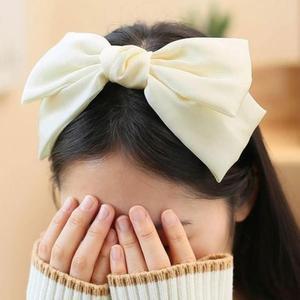 [MENPQIBP_53D1]새틴 왕 헤어 예쁜 리본 엔젤슈슈 데일리