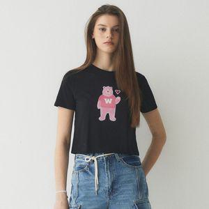 후아유 페인팅 스티브 크롭 반팔 티셔츠 F / WHRPE3796F