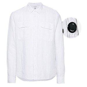 [CP COMPANY][당일]24SS CP 렌즈 와펜 포켓 셔츠 화이트 16CMSH301A 005415G 103