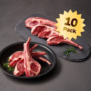 프렌치랙 양갈비 250g 10팩 + 3종시즈닝 + 특제소스 20g 2팩