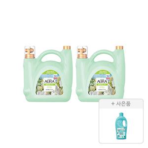 아우라 실내건조 스모키머스크 용기 5.7L, 2개+증정(생화캡슐 쿨링에디션 섬유유연제 용기 2L, 1개)