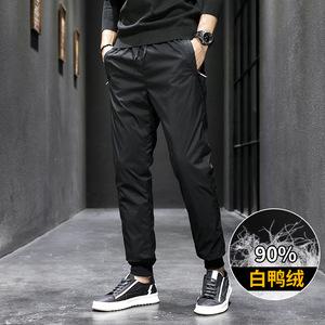 남친바지 겨울 탈부착 화이트 오리털 야상 보온 팬츠 심쿵마켓