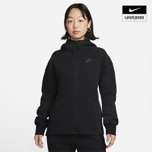 [매장정품] 나이키 NIKE 테크 플리스 바람막이 윈드러너 여성 풀집 후디 FB8339-010 1302887