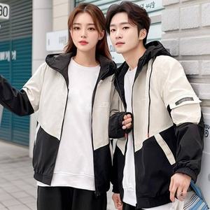 [모로엠] 남여공용 커플 바람막이 투톤 바시티 DMG-JUA-Q4330969