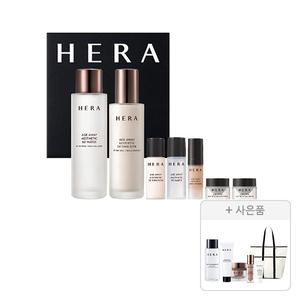 헤라 에이지 어웨이 에스테틱 2종 세트, 1개 + 증정(딥 클렌징 오일 50ml+멀티디펜스SPF50+PA4+ 15ML+리클렌징 폼 50G+에스테틱 BX 크림 25ml + 비엑스83 리포솜 20ml+쇼퍼백 각 1개 (총6개)