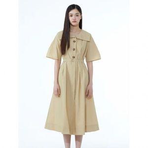 질스튜어트뉴욕 베이지 스트랩 코튼혼방 원피스 JSDR3B420I3 516605