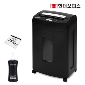[현대오피스] 자동급지 문서세단기 PK-100AF+오일+파지봉투 자동급지 100매 파지함 23L 파쇄기