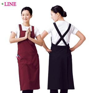 라인 벨크로 미디 유니폼 LN641/미용실/앞치마/커피숍/식당/업소/어린이집