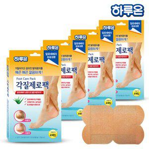 하루온 발각질제거팩 4팩(16매) 발뒤꿈치갈라짐 풋케어