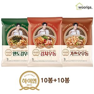 [우리가스토리]삼립 하이면 가쓰오 / 김치 / 완도김 우동 1박스 20개입