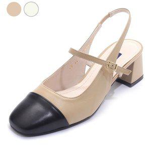 갤러리아 세라 여성 양가죽 메리제인 통굽 슬링백 샌들 S22G406 베이지 5CM