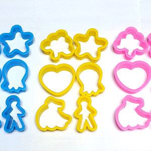 찍기틀6p세트/클레이 찰흙 지점토 공예재료 작업도구 학생용 미술수업준비물 문구화방용품