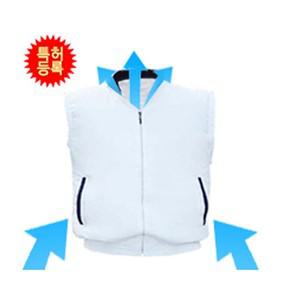 아이스뱅크 냉풍조끼 흰색 A type  A-W2006