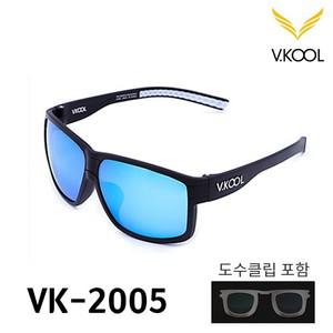 브이쿨 VK-2005 블랙 블루 선글라스 도수클립 포함
