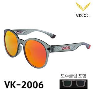 브이쿨 VK-2006 레드 투명 그레이 선글라스 도수클립