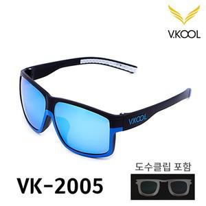브이쿨 VK-2005 블루 투톤 선글라스 도수클립 포함