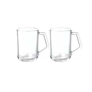 글라스락 내열강화 엣지그립 머그컵 350ml 2p세트 /유리컵/커피잔/맥주컵