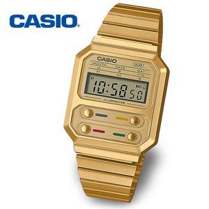 [정품] CASIO 카시오 A100WEG-9A 공용 빈티지 레트로 메탈시계