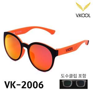 브이쿨 VK-2006 블랙 오렌지 선글라스 도수클립 포함