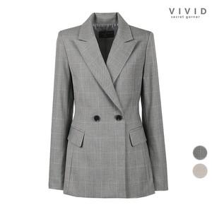 VIVID 여성 글랜체크 정장 자켓