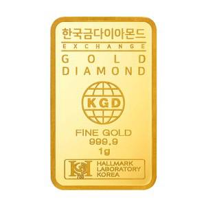 [한국금다이아몬드] 순금 미니 골드바 24K 1g 999.9 금시세