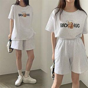 [하프클럽/셀러허브_여성트랜드패션]위쉬몰 GO 허그베어반팔팬츠투피스(K194H208) 빅사이즈
