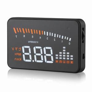 X5 3 인치 자동차 프로젝터 HUD 헤드 업 디스플레이 속도 연료 경고 OBD II 스크린