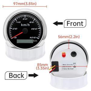 85MM GPS 속도계 30/60/120/200/300 Kmh 방수 보트 자동차 트럭 게이지 미터 해양 모터 용 안테나 포함