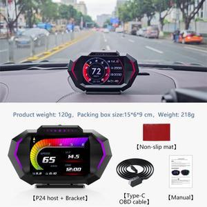 다기능 풀 LCD 계기 GPS 경보 시스템 Hud Obd2 디스플레이 게이지 KMH/MPH
