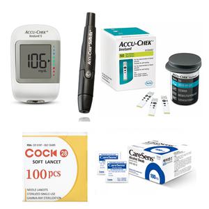 아큐첵 인스턴트 에스 Accu-Chek Instant S 혈당측정기 풀세트 (기계+채혈기+시험지50+호환침110+솜100)