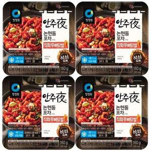 청정원 안주야 직화무뼈닭발 160g 4개