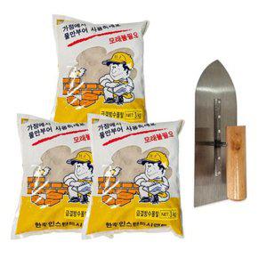 [텐바이텐]철물팩토리 급결 방수 시멘트 3kg 3개+흙손 결로 균열 보수