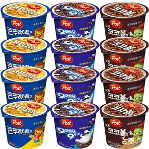 동서 포스트 시리얼컵 3종 4개(콘푸라이트4개+오곡코코볼4개+오레오오즈4개)