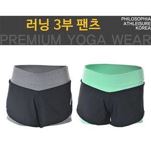 런닝 3부 요가 반바지 팬츠 운동복 필라테스 요가복