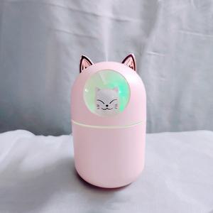 필터5개 포함 KC인증 무드등 미니 가습기 고양이 대용량 300ml 책상용 사무실 원룸 소형 USB 가습기