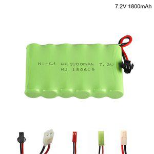 7.2V 1800mAh Ni-CD 배터리 6x AA 7.2V 배터리 팩 RC 자동차 선박 로봇 총 탱크 트럭 배터리 그룹에 대 한