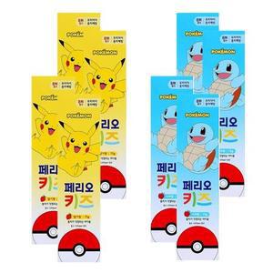 페리오 키즈 3단계 치약 75g 피카츄 + 꼬부기 각 4개
