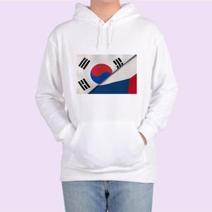 [OFKN43SS]대한민국 체코 국기 전쟁 맞춤 후드티