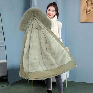 여성 바람막이 점퍼 겨울 기모 도톰 패딩 코트 롱 젠3