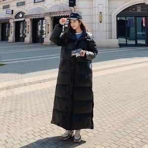 R4E 여성 바람막이 점퍼 롱 패딩 발목까지 통이 넓은 두꺼운 빵옷 수험생 젠3