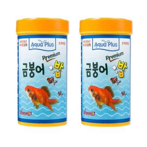국산 금붕어밥 300g x 2P 스피루리나 영양사료 관상어 수족관 어항 잉어 물고기먹이
