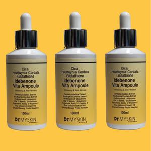 3개 시카 어성초 글루타치온 이데베논 비타 앰플 세럼 100ml /에센스/콜라겐/히알루론산/미백/주름/비타민/C/