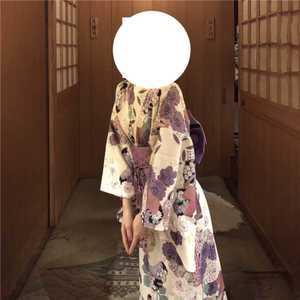 기모노 유카타 퍼플 보라색 일본 복고풍 기모노 코스튬